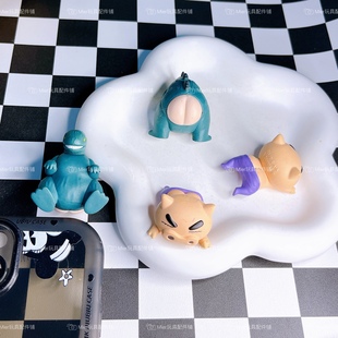 日单散货扭蛋蜡笔小新恐龙猪仔公仔DIY滴胶奶油胶手机壳配件公仔