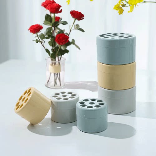 玻璃花瓶螺旋插花固定神器