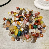 天然雨花石鱼缸造景玛瑙园艺铺面鹅卵石摆件装 饰水培多彩小石头