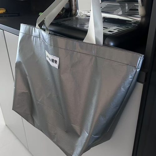 高级灰服装店编织手提袋高端买手防水包装袋子纸袋购物丽新布袋