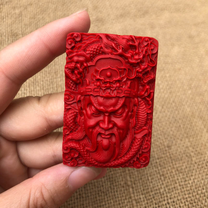 关公财神高含量朱砂帝王红挂件