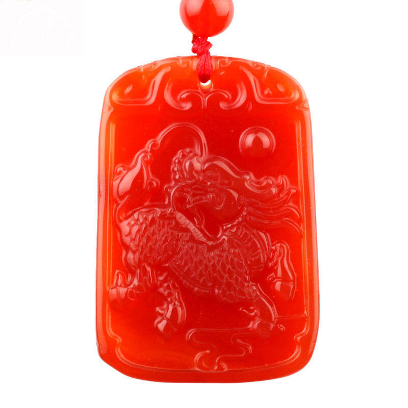 天然招财红玉髓挂件吊坠送证书