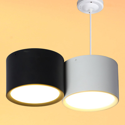 和盛仕如led明装筒灯3w7w12w18W圆形吸顶吊线防雾筒灯3寸4寸5寸