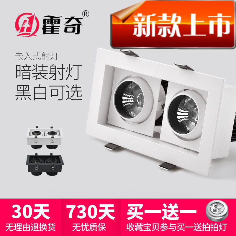 暗装嵌入式双头led客厅斗胆灯
