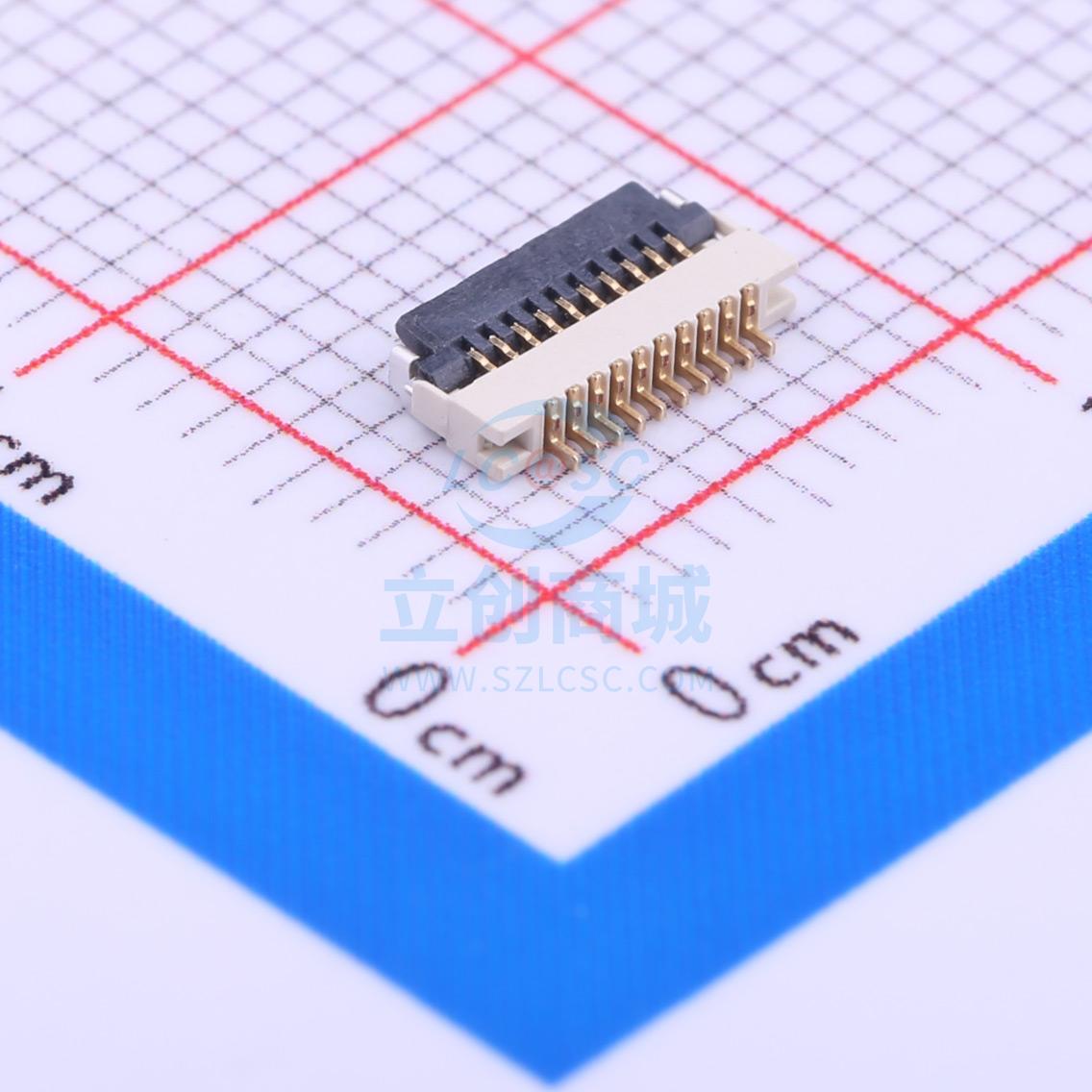 THD0510-10CL-GF FFC/FPC连接器 0.5mm P数:10 翻盖式 下接