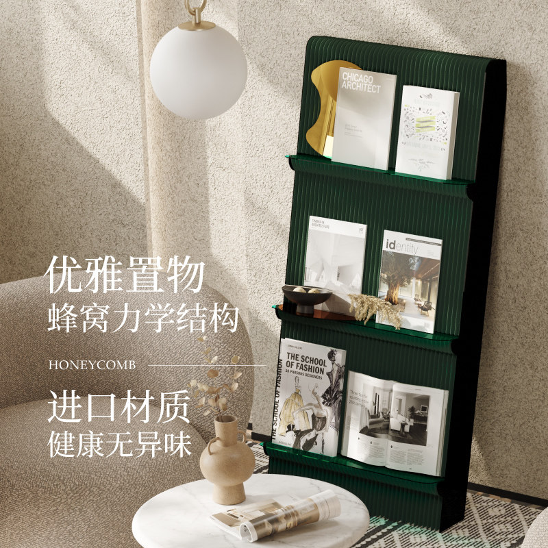 十八纸靠墙书架置物架可折叠便携式展示架展会商场艺术创意陈列架
