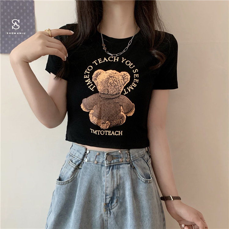 New cute bear print in summer