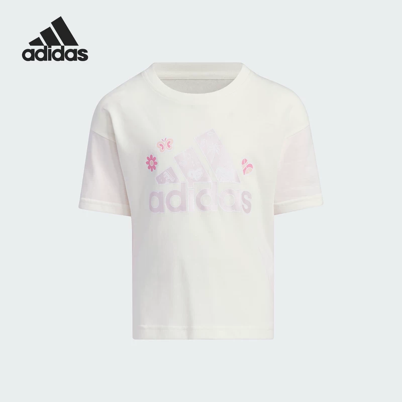 Adidas/阿迪达斯 [LG F2IN1 TEE小童印花休闲短袖T恤IQ1000]