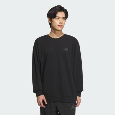 阿迪达斯运动休闲男子纯棉针织运动休闲圆领卫衣套头衫