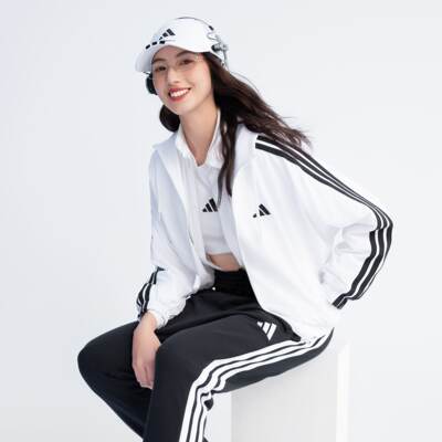 阿迪达斯女子易用系宽松连帽夹克外套JZ2161|JZ2162