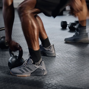 阿迪达斯DROPSET3TRAINER透气力量训练硬拉贴合训练鞋男鞋运动鞋