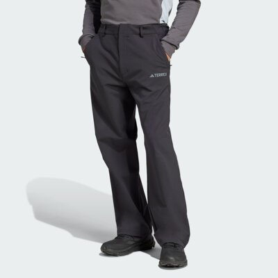 阿迪达斯户外男子冒险衣橱系列户外抗风透湿疏水运动软壳裤