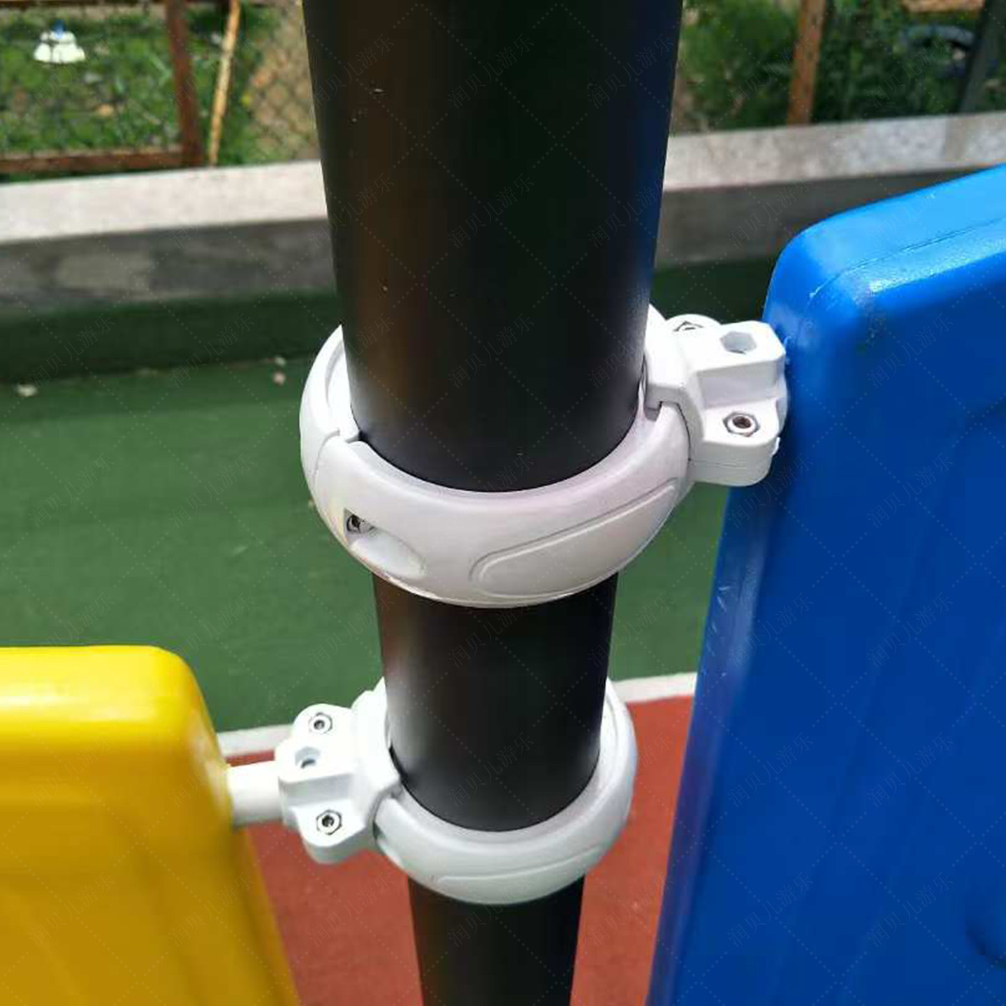 儿童滑梯114扣件户外小博士组合连接扣滑梯紧固件金属铝抱箍配件