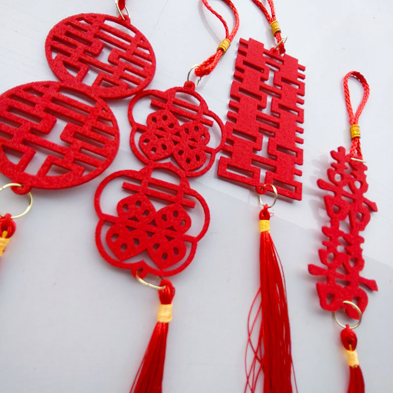 喜庆双喜临门挂坠结婚喜庆婚礼装饰客厅卧室房门布置绿植盆栽挂饰,节庆用品/礼品,婚房装扮用品,淘宝优惠券,粉丝福利购,淘宝优惠卷