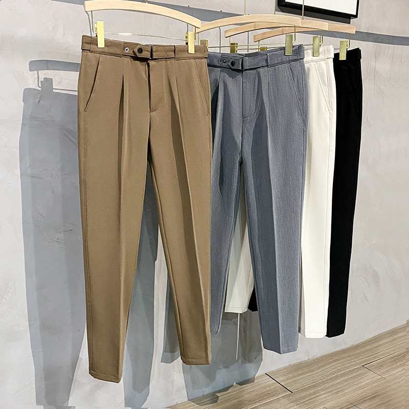 抖音直播4色！男士夏季九分修身西裤A30-P60控98，男装西裤，星座301D-6