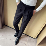 秋冬厚款英伦风毛呢西裤男商务修身西装长裤A35-P65，男装西服套装，星座301D-6