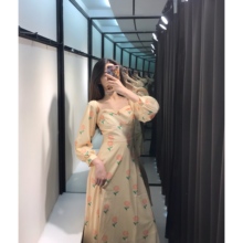 梗桔连衣裙小众法式egg裙高腰日系温柔风超仙甜美初恋系连衣裙