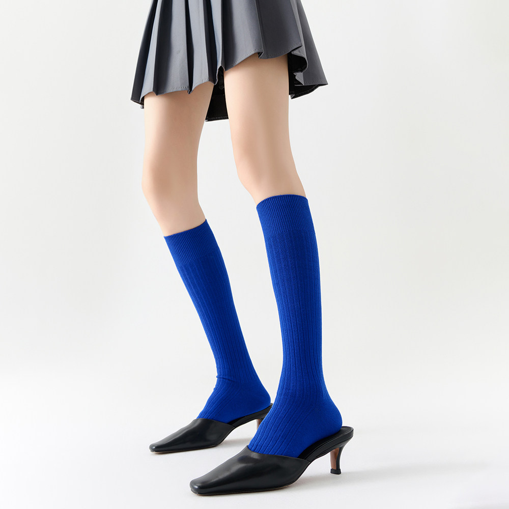 克莱因蓝袜子蓝色女中筒长筒袜外穿男潮流百搭小腿袜及膝袜宝蓝色,女士内衣/男士内衣/家居服,中筒袜,淘宝优惠券,粉丝福利购,淘宝优惠卷