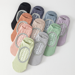 瑜伽袜子防滑专业女士船袜夏季纯棉跳舞健身短袜夏天普拉提运动袜