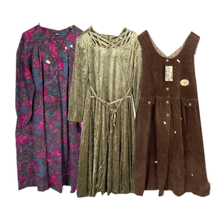 瑕疵特賣外套吊帶連衣裙 vintage古著日本復(fù)古港風(fēng)少女秋冬款