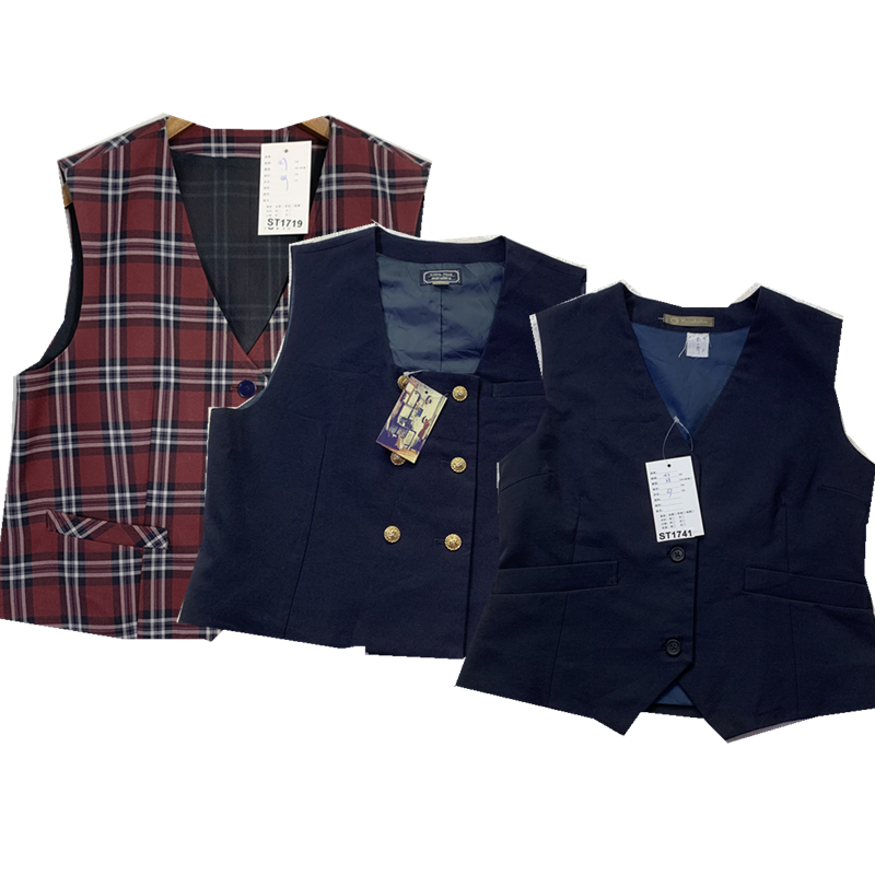 古着vintage日本复古JK制服校服背心少女学院风纯色制服马甲