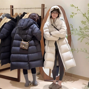 宽松显瘦加厚白鸭绒小个子设计感爆款 冬季 羽绒服女2025年新款 长款