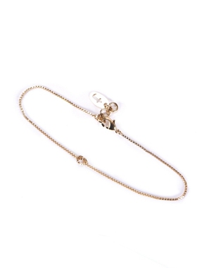 巴黎Titlee童话少女心 18k包金时尚简约扭结盒子链细手链首饰礼物