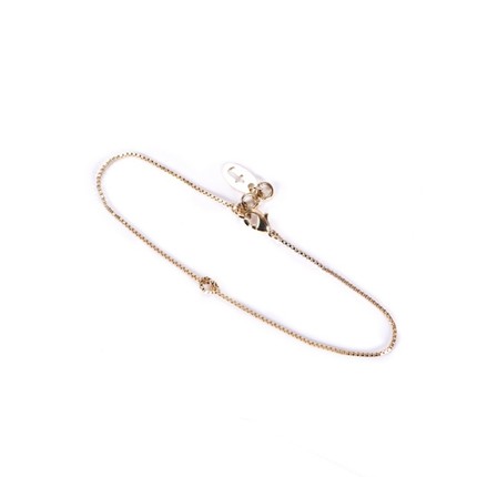 巴黎Titlee童话少女心 18k包金时尚简约扭结盒子链细手链首饰礼物