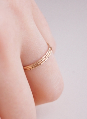 巴黎极细包金叠戴戒指