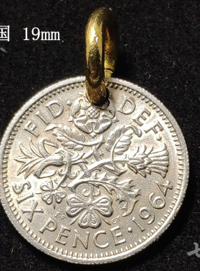 英国吊坠复古硬币项链挂件饰品