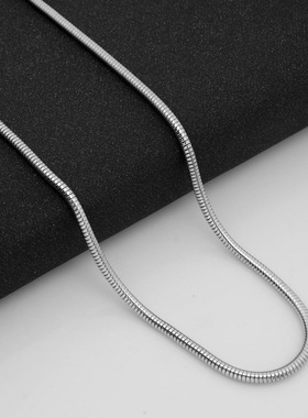 diy欧美热销钛钢圆形项链饰品