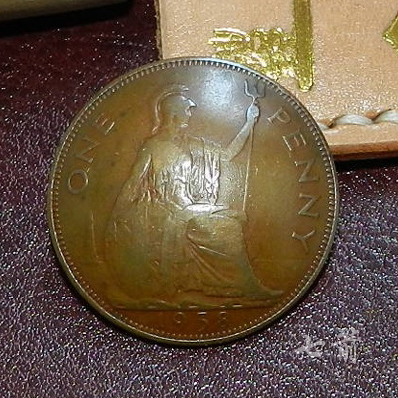 手工复古 硬币扣 美元扣 财布扣 真币扣  英国大不列颠女神 30MM