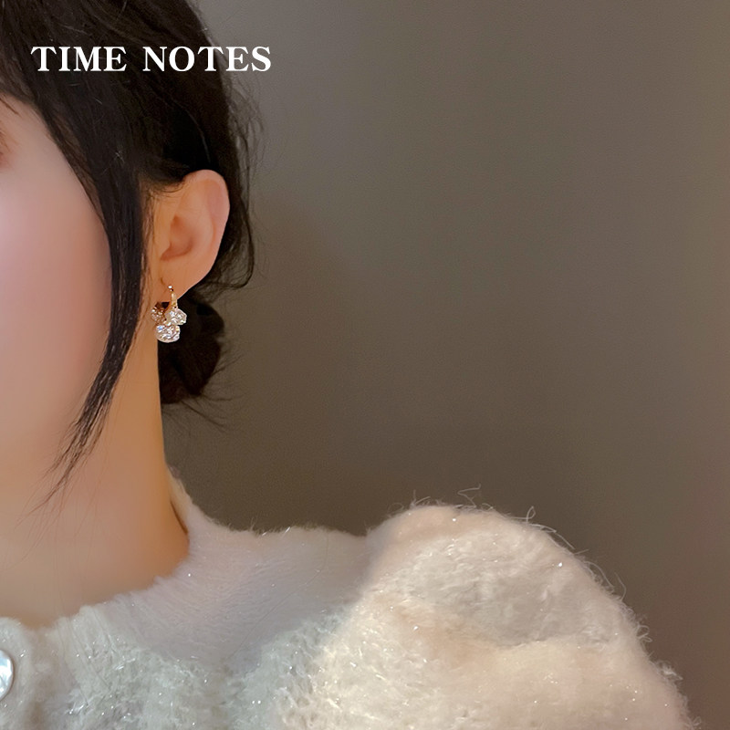 耳环女合成珍珠耳钉小香风耳扣简约晚宴法式耳坠韩国饰品女生新娘