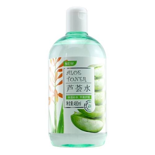 安安纯新芦荟水480ml 爽肤水湿敷水改善干燥