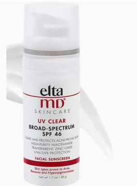 EltaMD UV Clear Face Sunscreen, SPF 46 Oil Free Sunscreen wi