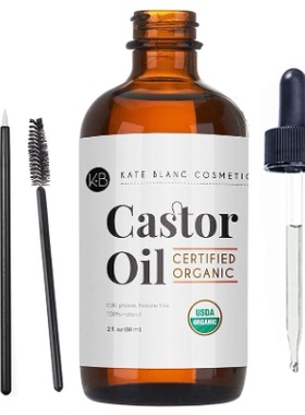 Castor Oil (2oz), USDA Certified Organic, 100% Pure