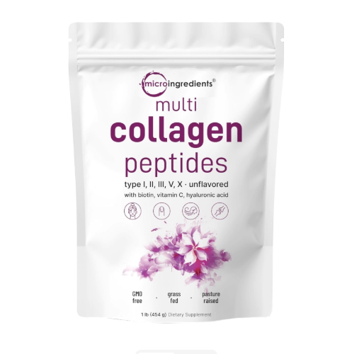 Multi Collagen Peptides Powder 16Oz Hydrolyzed Protein Pepti