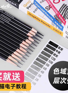soft hard graphite pencils charcoal drawing pencil素描铅笔