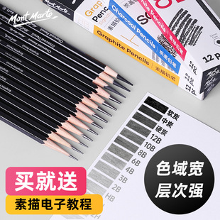 soft hard graphite pencils charcoal drawing pencil素描铅笔