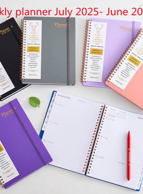 25年日程本计划本线圈weekly daily plan english schedule book