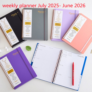 25年日程本计划本线圈weekly daily plan english schedule book