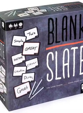 空白板家庭亲子游戏拼句子卡片Blank slate 英文桌游卡牌