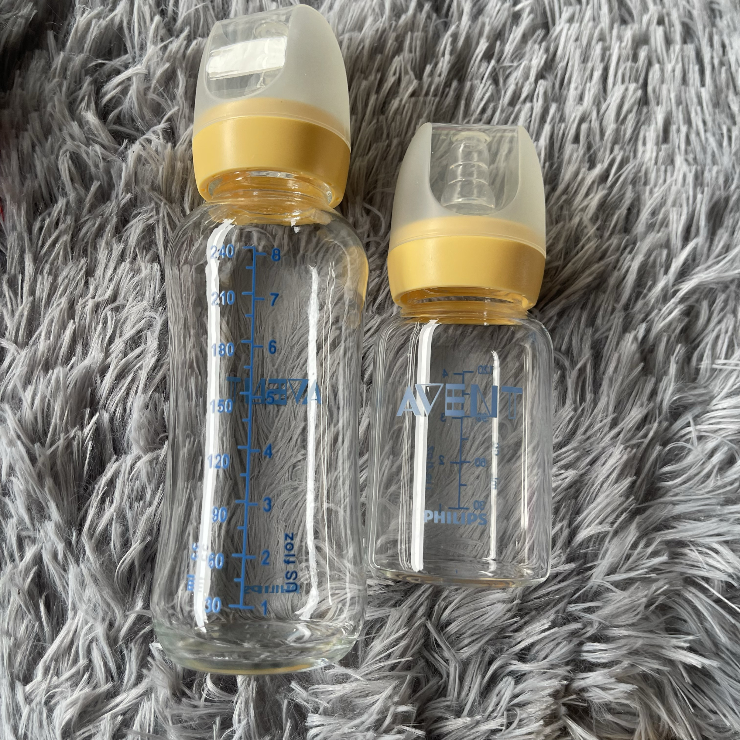 飞利浦新安怡标准口径玻璃奶瓶 120/240ml小口径适配902吸奶器