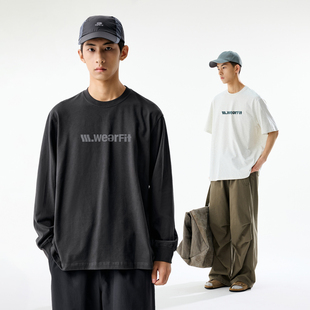 BENPANDA t恤男圓領情侶純棉上衣速干寬松2025秋冬新 WEARFIT長袖