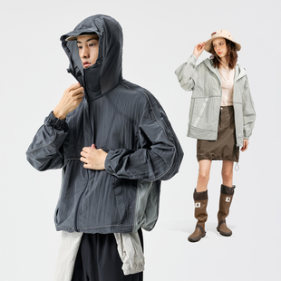 涼感輕薄防曬衣撞色工裝 防曬服夏騎行反光外套男 UPF50 BENPANDA