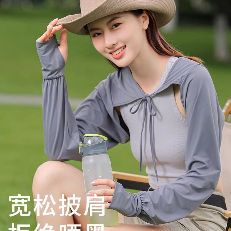 夏季冰丝防晒凉感女款薄款披肩防