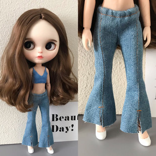 azone19关节体喇叭裤 小布blythe娃娃衣服 ob24 ob27素体