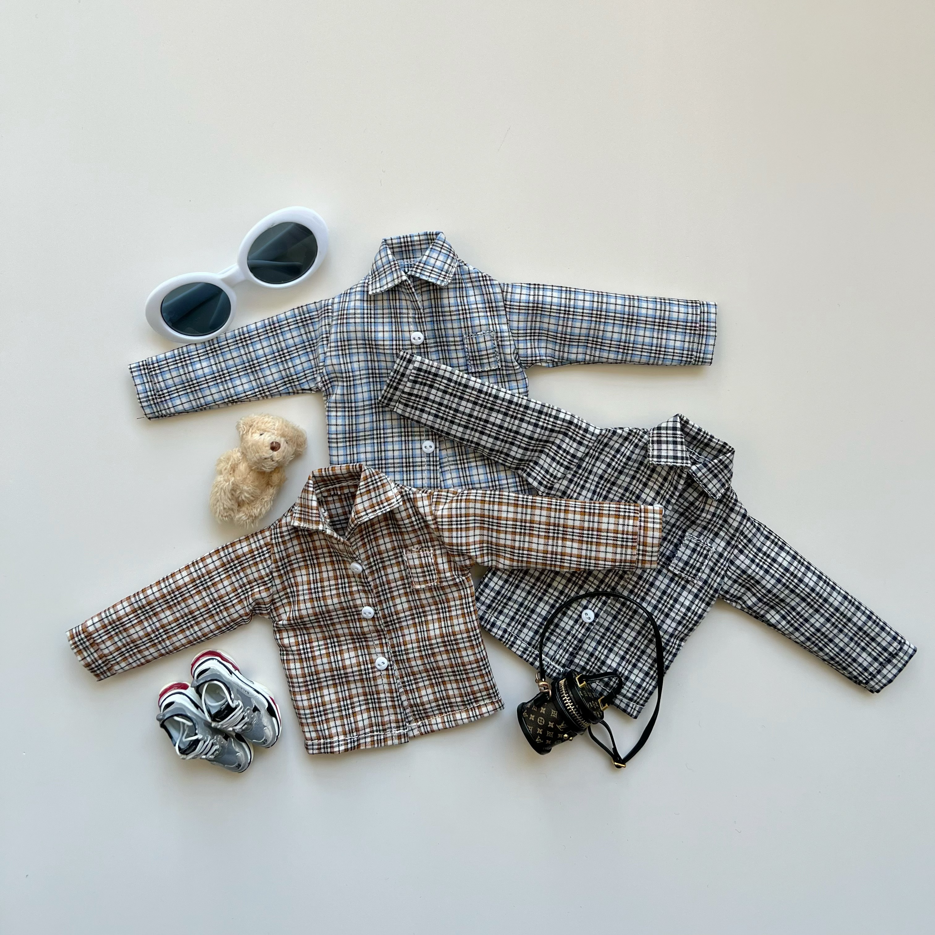 ob24azoneblythe娃衣格子衬衣