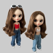 blythe小布娃娃ob24 26 ymy22素体 azone19关节体 pp fr阔腿裤子