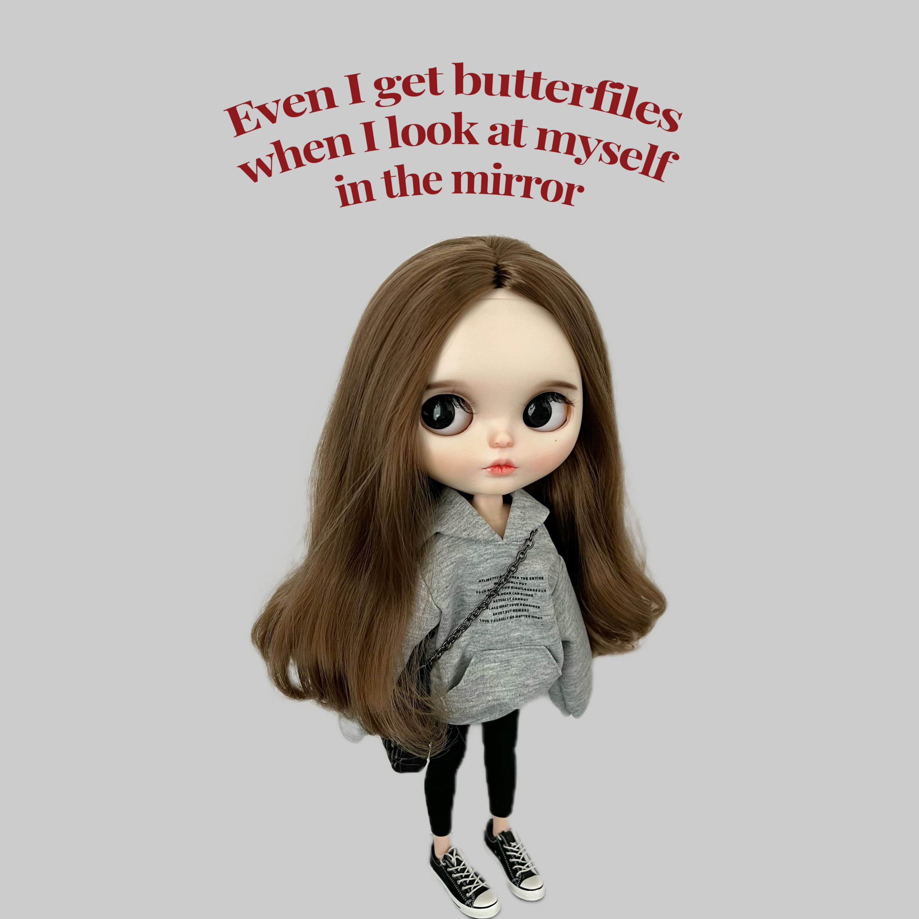 blythe小布ob24 azone素体 光魇 混合天使 六分bjd娃衣宽松卫衣